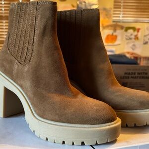 Dolce Vita Tan Suede Heeled Boots